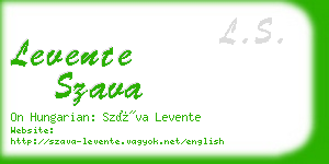 levente szava business card